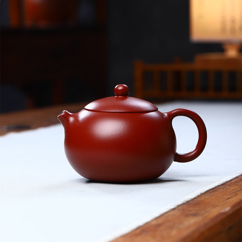 Buddha Stones Vintage Xishi Teapot Purple Clay Kung Fu Teapot 240ml - 13cm*5cm*240ml - image 0