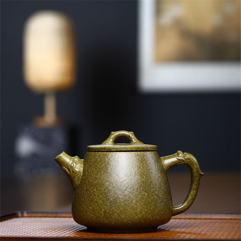 Buddha Stones Yixing Semi-handmade Yellow Green Purple Clay Kung Fu Teapot 240ml - 13cm*4.8cm*240ml - image 0