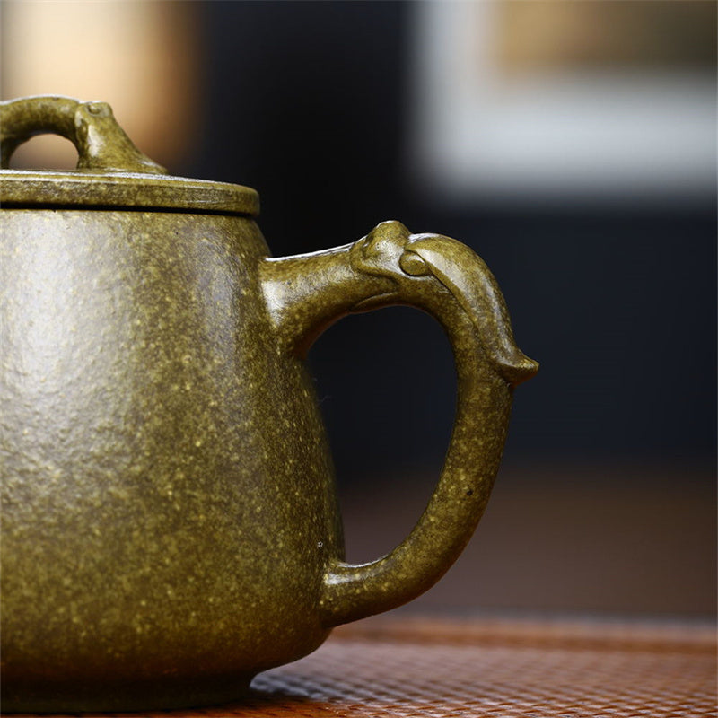 Buddha Stones Yixing Semi-handmade Yellow Green Purple Clay Kung Fu Teapot 240ml - image 8
