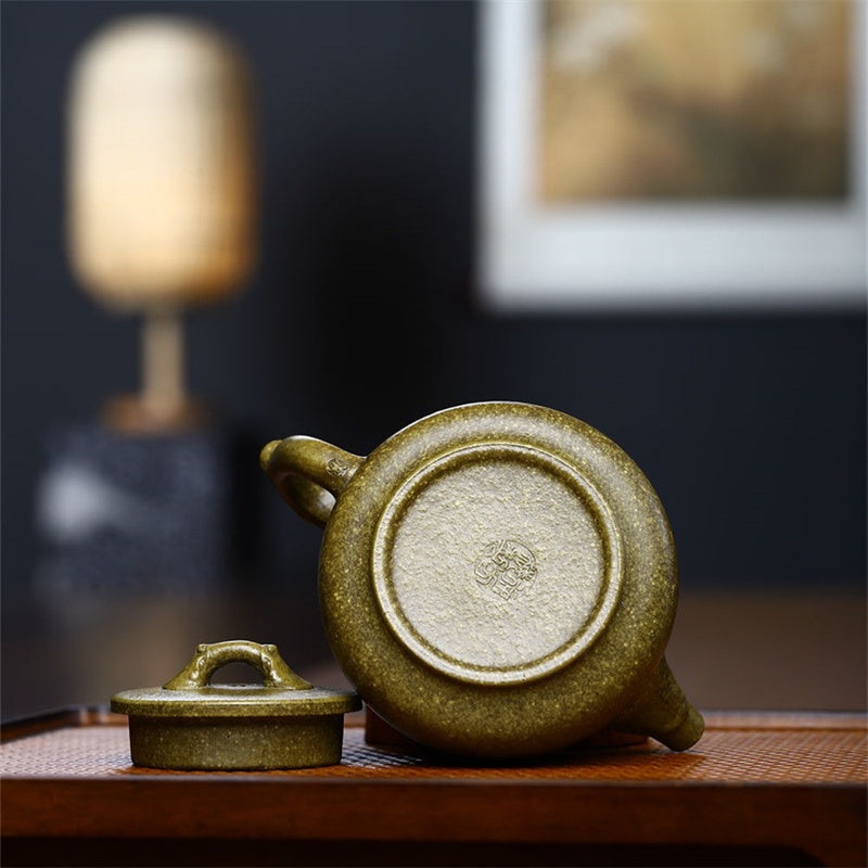 Buddha Stones Yixing Semi-handmade Yellow Green Purple Clay Kung Fu Teapot 240ml - image 5