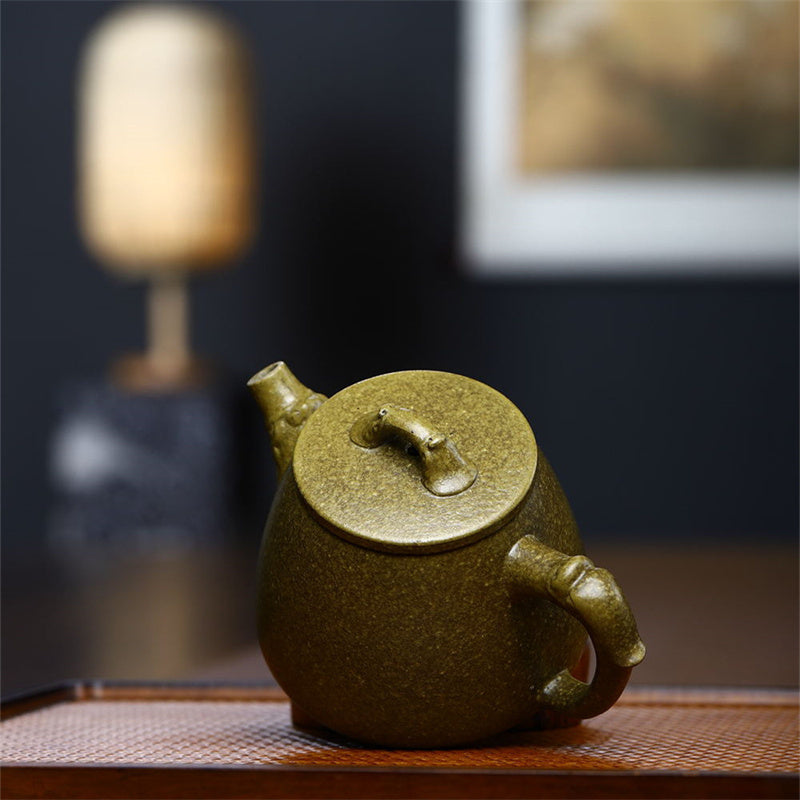 Buddha Stones Yixing Semi-handmade Yellow Green Purple Clay Kung Fu Teapot 240ml - image 4