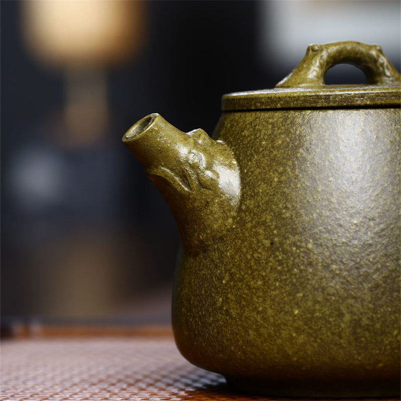 Buddha Stones Yixing Semi-handmade Yellow Green Purple Clay Kung Fu Teapot 240ml - image 7