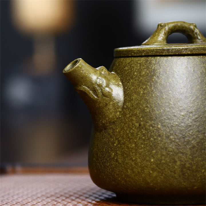 Buddha Stones Yixing Semi-handmade Yellow Green Purple Clay Kung Fu Teapot 240ml - image 7