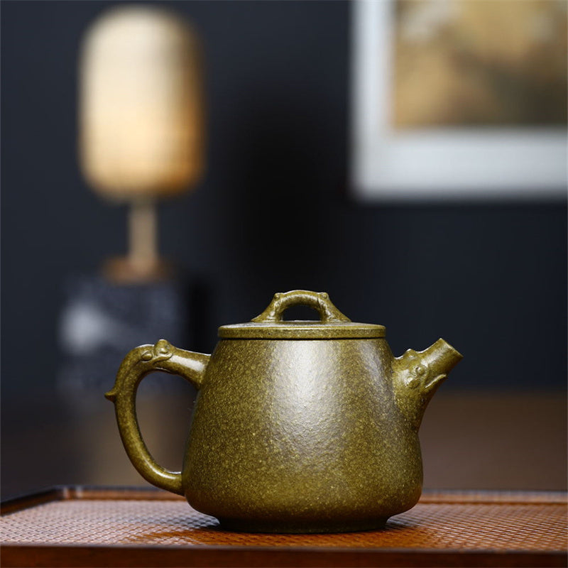 Buddha Stones Yixing Semi-handmade Yellow Green Purple Clay Kung Fu Teapot 240ml - image 6