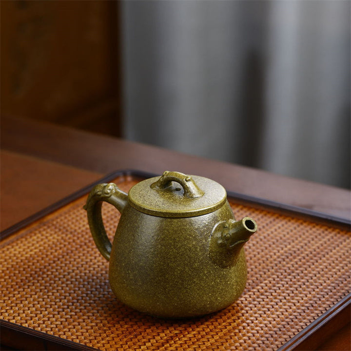 Buddha Stones Yixing Semi-handmade Yellow Green Purple Clay Kung Fu Teapot 240ml - image 2