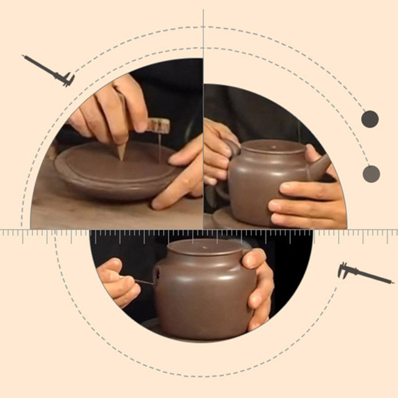 Buddha Stones Yixing Semi-handmade Yellow Green Purple Clay Kung Fu Teapot 240ml - image 9