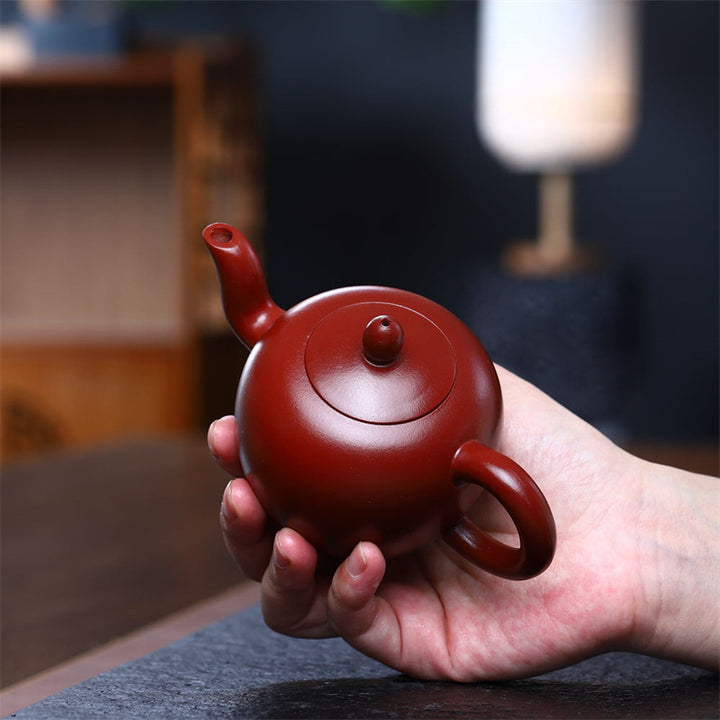 Buddha Stones Yixing Semi-handmade Brown Purple Clay Kung Fu Teapot 200ml - image 3