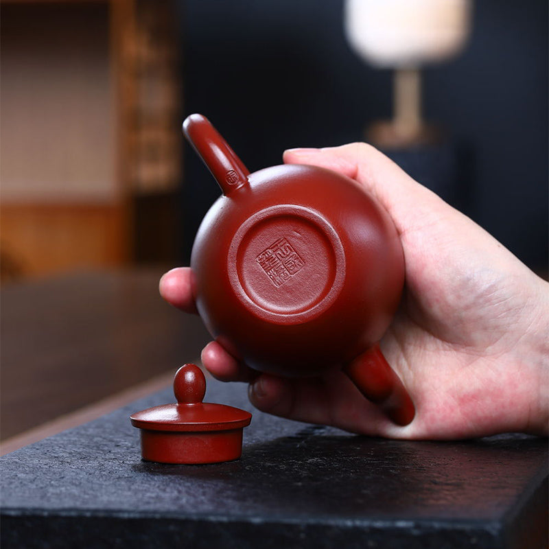 Buddha Stones Yixing Semi-handmade Brown Purple Clay Kung Fu Teapot 200ml - image 6