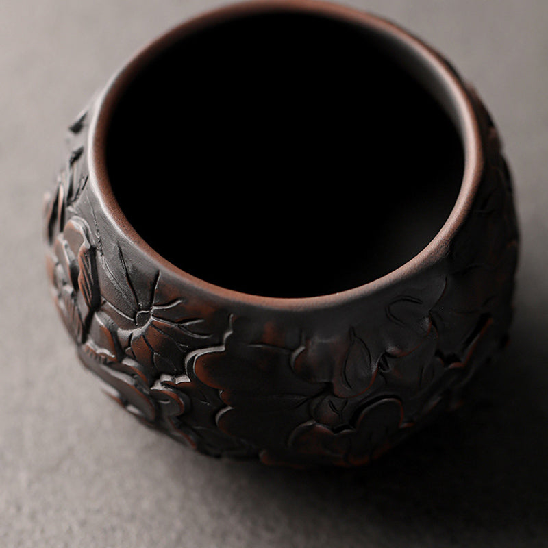 Buddha Stones Lotus Leaf Flower Landscape Dragon Bamboo Ceramic Teacup Kung Fu Tea Cup Bowl - image 4