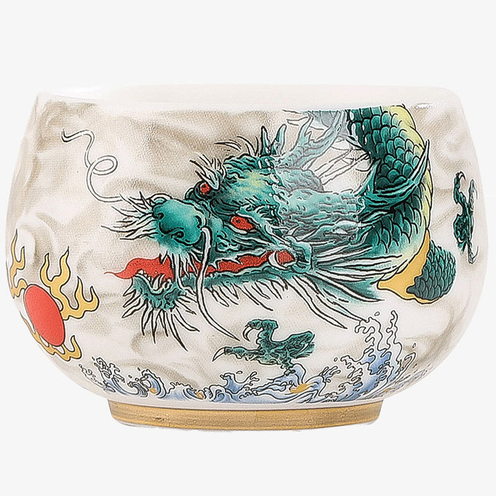 Buddha Stones Dragon Cicada Bamboo Deer Crane Lotus Plum Flower Ceramic Teacup Kung Fu Tea Cup Bowl 185ml - image 5