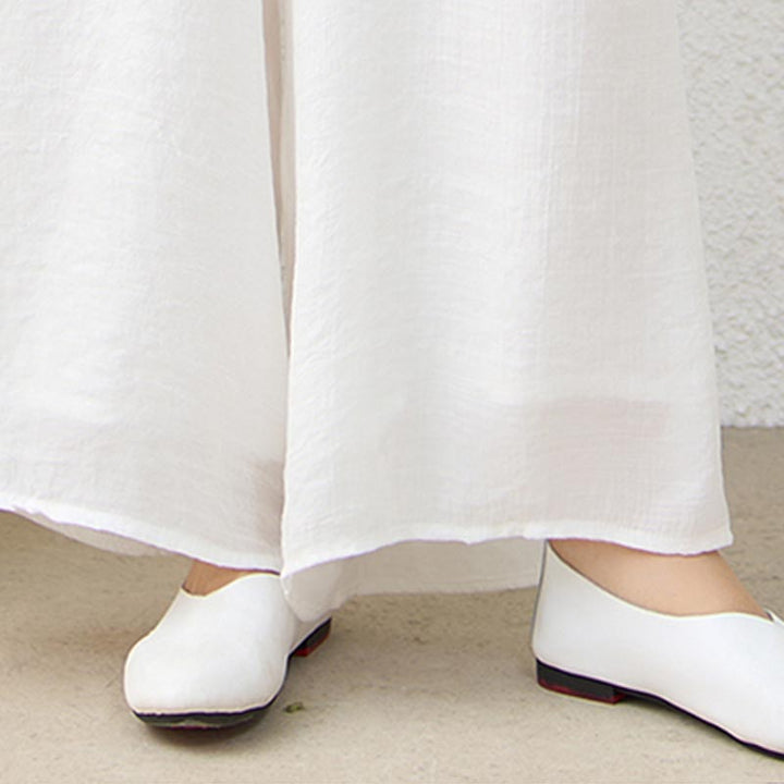 Buddha Stones 2Pcs Simple Chinese Frog Button Design Top Pants Meditation Yoga Zen Tai Chi Cotton Clothing Women's Set - image 15