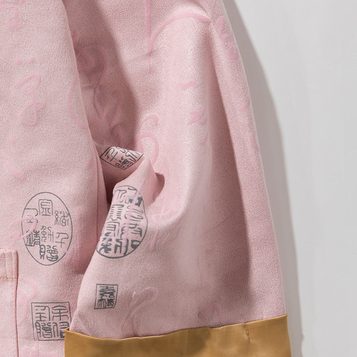 Buddha Stones Chinese Calligraphy Clothing Jacket Coat Tang Suit Men Clothing - image 13