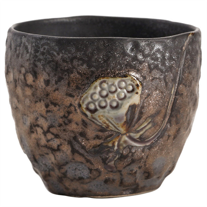 Buddha Stones Lotus Pod Leaf Flower Auspicious Clouds Ceramic Teacup Kung Fu Tea Cup - image 5