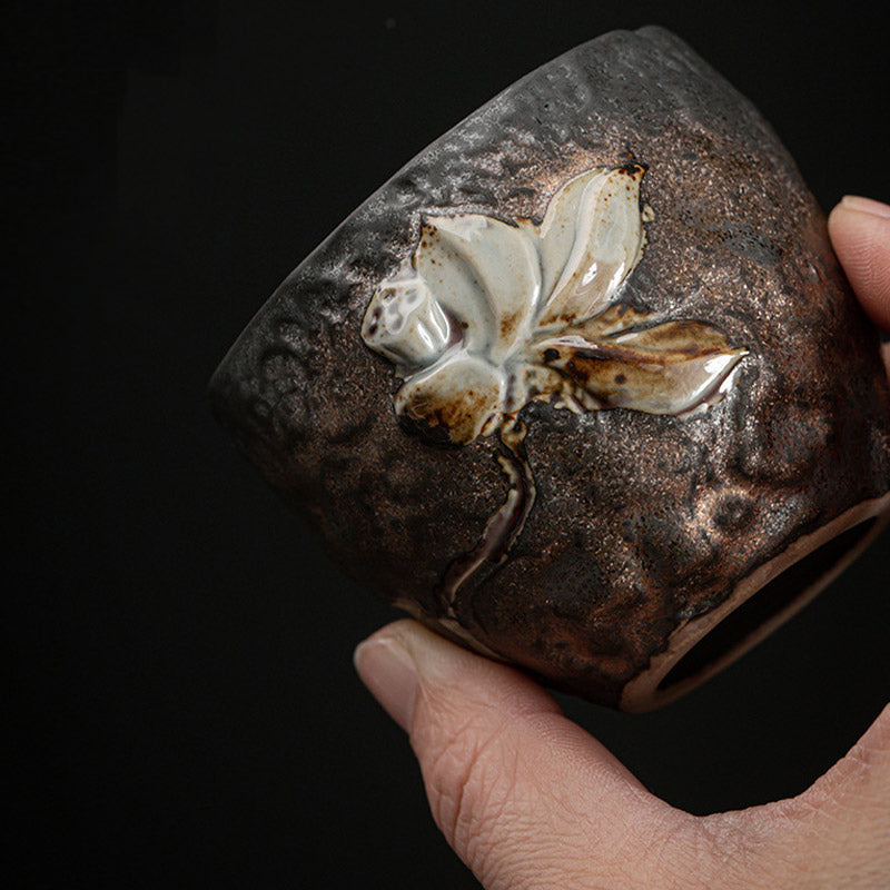 Buddha Stones Lotus Pod Leaf Flower Auspicious Clouds Ceramic Teacup Kung Fu Tea Cup - image 7