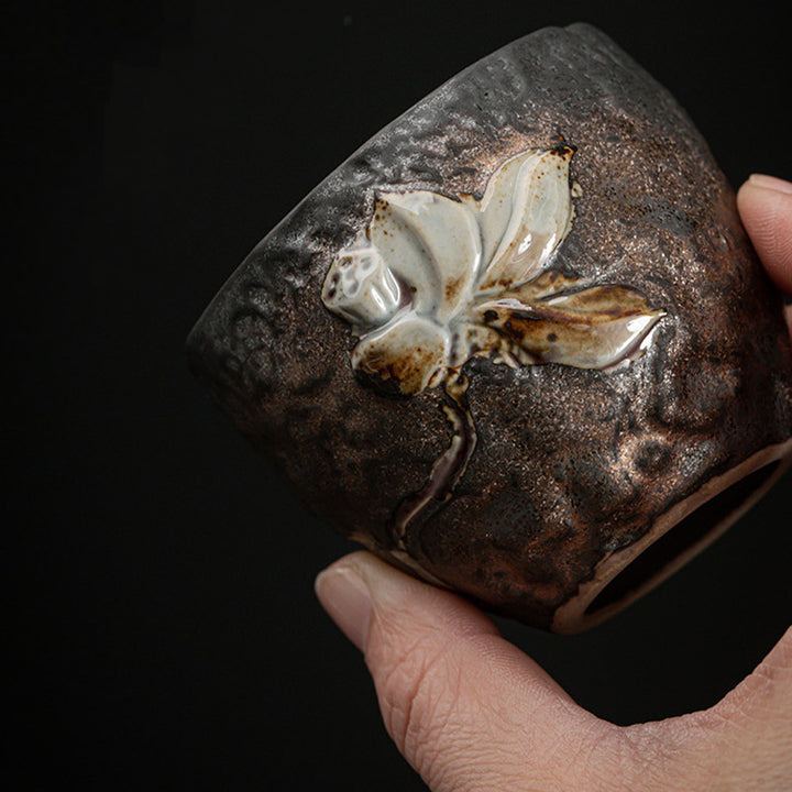 Buddha Stones Lotus Pod Leaf Flower Auspicious Clouds Ceramic Teacup Kung Fu Tea Cup - image 7