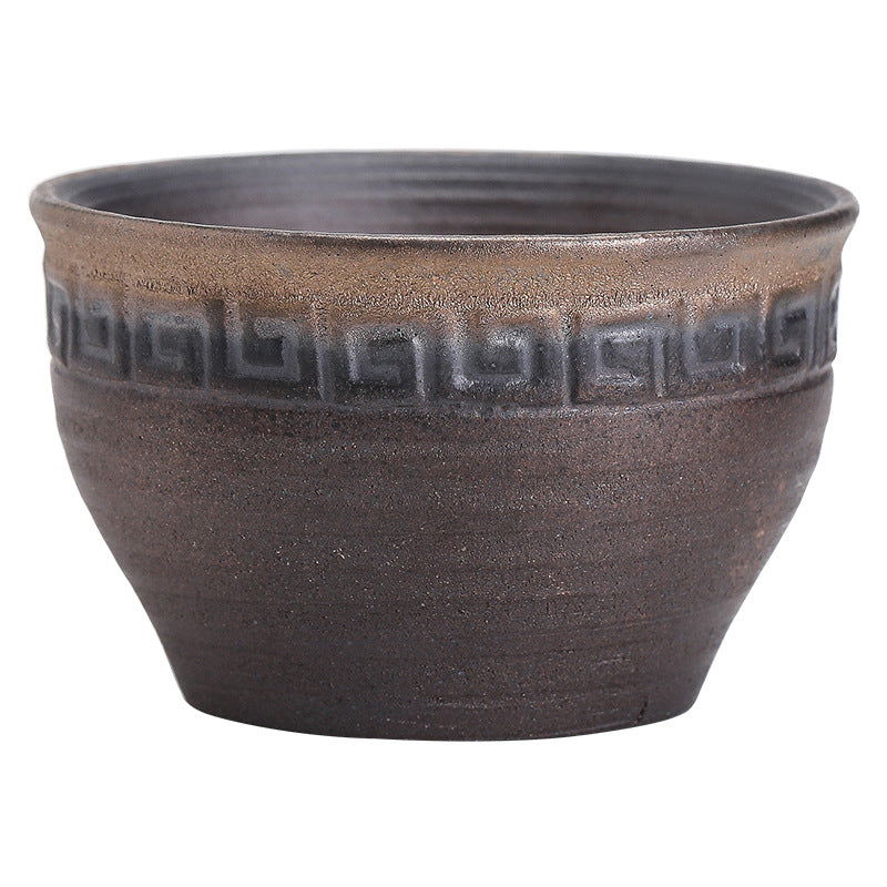 Buddha Stones Simple Brown Striped Texture Ceramic Teacup Kung Fu Tea Cup Bowl - image 12