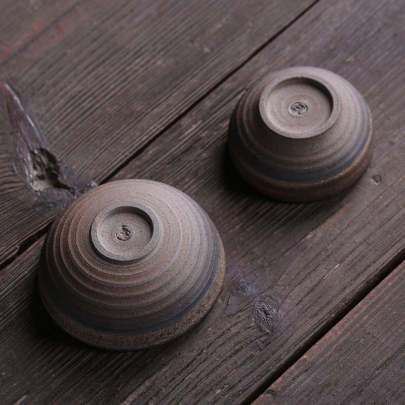 Buddha Stones Simple Brown Striped Texture Ceramic Teacup Kung Fu Tea Cup Bowl - image 17
