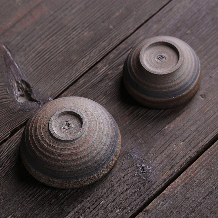Buddha Stones Simple Brown Striped Texture Ceramic Teacup Kung Fu Tea Cup Bowl - image 17