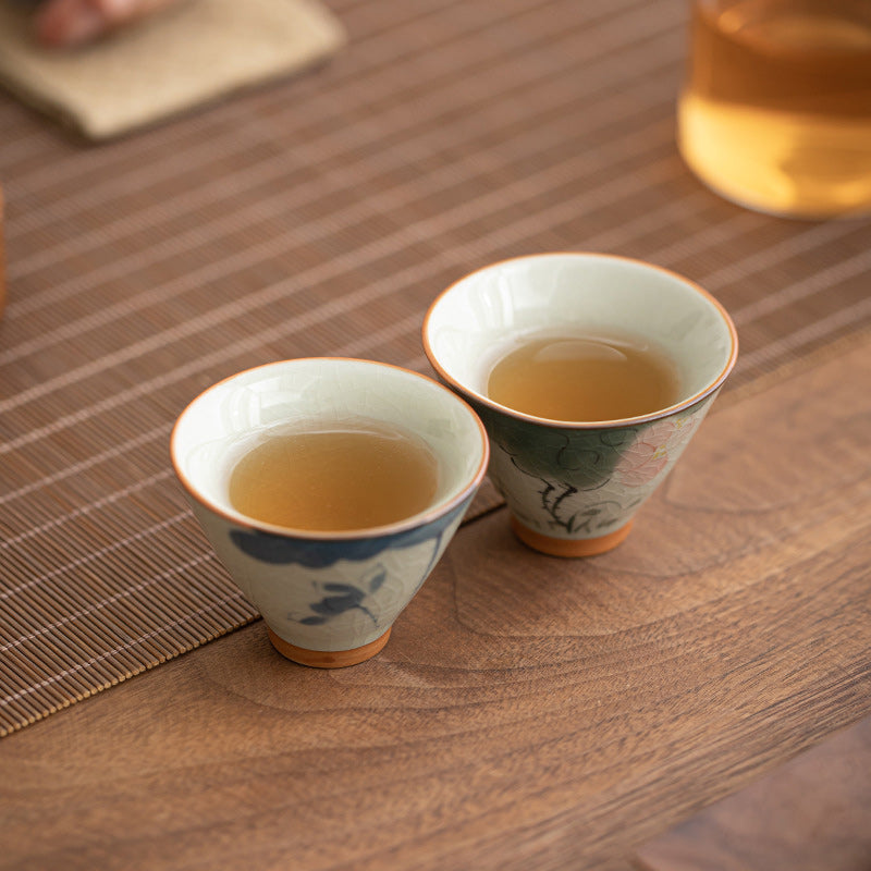 Buddha Stones Persimmon Boat Koi Fish Lotus Ceramic Teacup Kung Fu Tea Cup 50ml - image 18