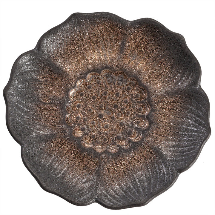 Buddha Stones Vintage Lotus Flower Ceramic Cup Mat Pad Tea Cup Coaster Kung Fu Tea Mat - image 13