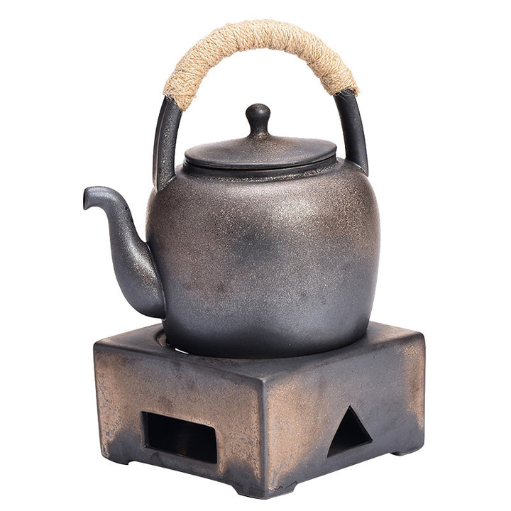Buddha Stones Retro Brown Chinese Gongfu Tea Ceramic Kung Fu Teapot 700ml With Base - image 20