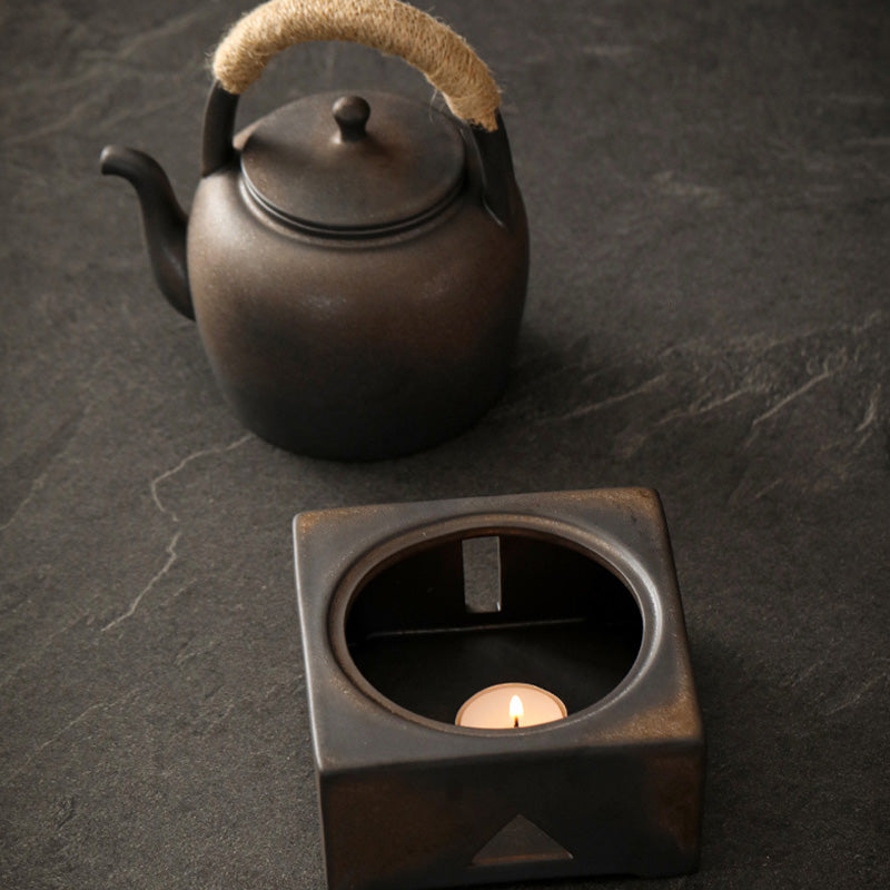 Buddha Stones Retro Brown Chinese Gongfu Tea Ceramic Kung Fu Teapot 700ml With Base - image 13