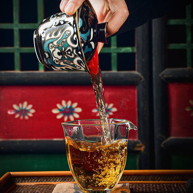 Buddha Stones Peking Opera Mask Pattern Ceramic Gaiwan Sancai Teacup Kung Fu Tea Cup And Saucer With Lid Teapot - image 6