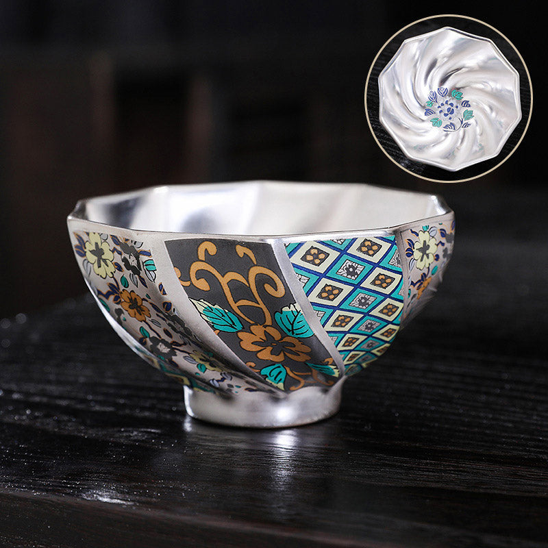 Buddha Stones Chrysanthemum Flowers Ceramic Teacup Kung Fu Tea Cup - Chrysanthemum 8.7cm*4.7cm*100ml - image 6