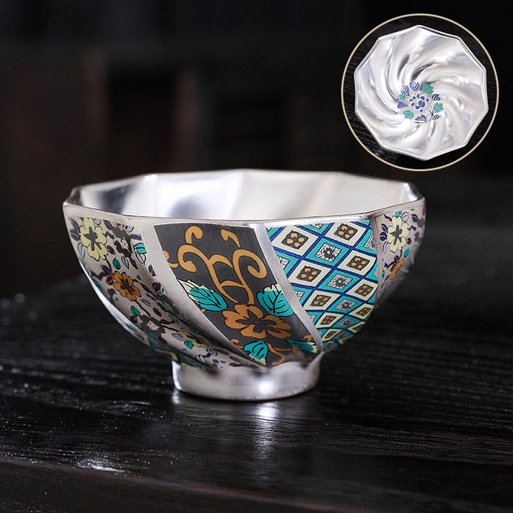 Buddha Stones Chrysanthemum Flowers Ceramic Teacup Kung Fu Tea Cup - Chrysanthemum 8.7cm*4.7cm*100ml - image 6