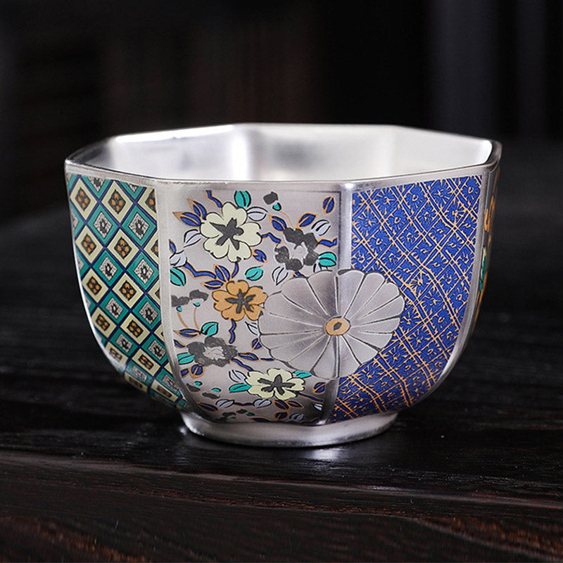 Buddha Stones Chrysanthemum Flowers Ceramic Teacup Kung Fu Tea Cup - image 2