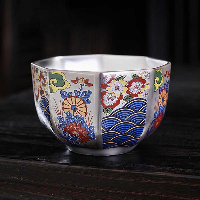 Buddha Stones Chrysanthemum Flowers Ceramic Teacup Kung Fu Tea Cup - image 10