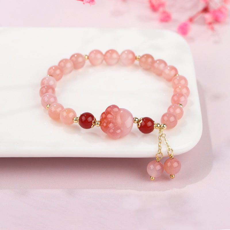 Buddha Stones Natural Yanyuan Agate Cat Claw Paw Positive Bracelet - Yanyuan Agate(Wrist Circumference 14-15cm) - image 0