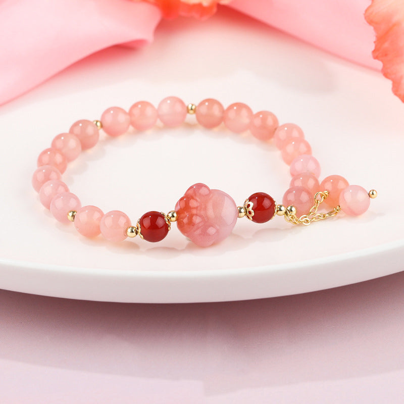 Buddha Stones Natural Yanyuan Agate Cat Claw Paw Positive Bracelet - image 1