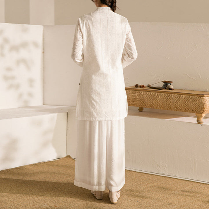 Buddha Stones 2Pcs Long Sleeve Yoga Clothing Meditation Clothing Top Pants Women's Set - image 2