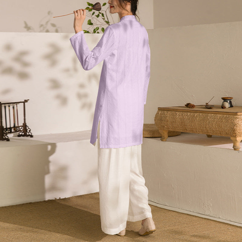 Buddha Stones 2Pcs Long Sleeve Yoga Clothing Meditation Clothing Top Pants Women's Set - image 11