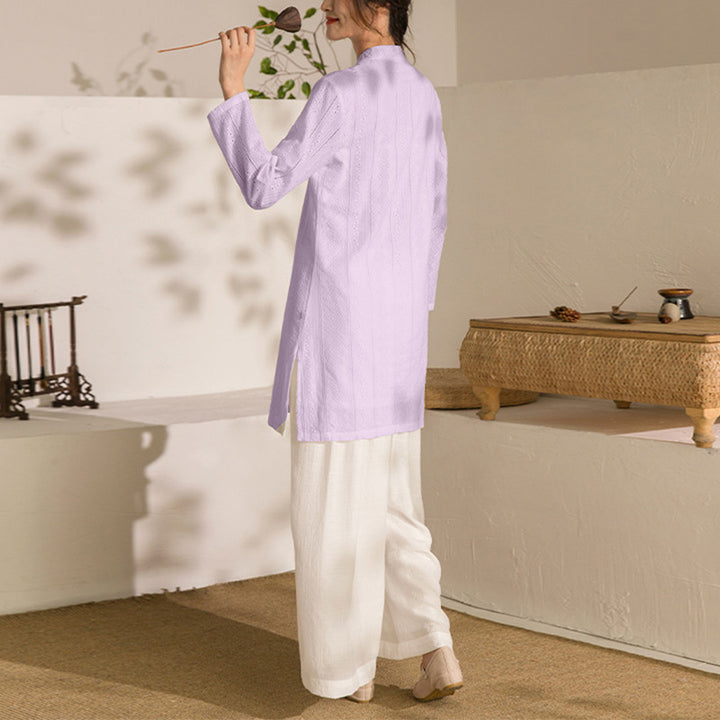 Buddha Stones 2Pcs Long Sleeve Yoga Clothing Meditation Clothing Top Pants Women's Set - image 11