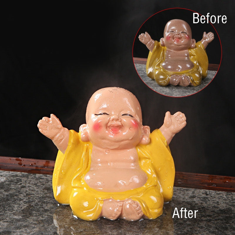 Buddha Stones Color Changing Laughing Buddha Resin Tea Pet Wealth Home Figurine Decoration - image 1