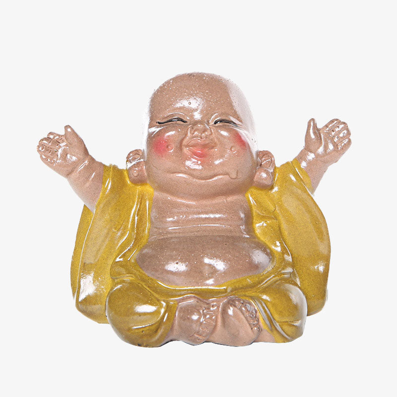 Buddha Stones Color Changing Laughing Buddha Resin Tea Pet Wealth Home Figurine Decoration - image 10
