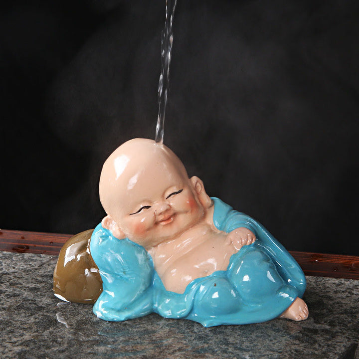 Buddha Stones Color Changing Laughing Buddha Resin Tea Pet Wealth Home Figurine Decoration - image 13