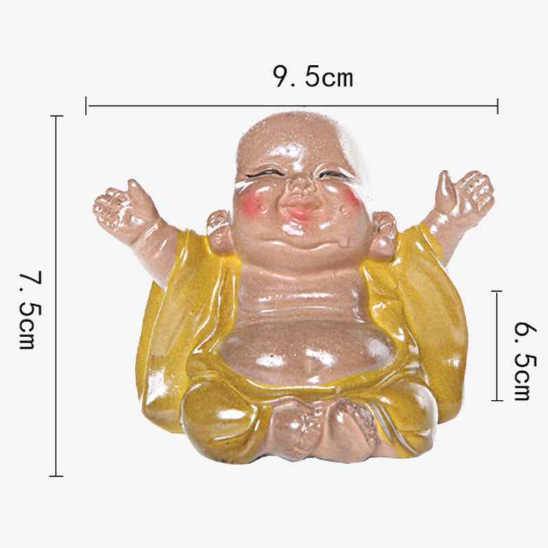 Buddha Stones Color Changing Laughing Buddha Resin Tea Pet Wealth Home Figurine Decoration - image 11