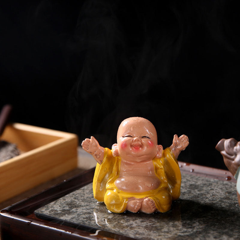 Buddha Stones Color Changing Laughing Buddha Resin Tea Pet Wealth Home Figurine Decoration - image 8