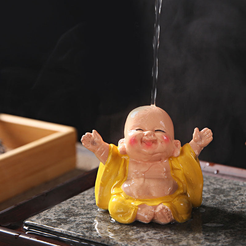 Buddha Stones Color Changing Laughing Buddha Resin Tea Pet Wealth Home Figurine Decoration - image 9