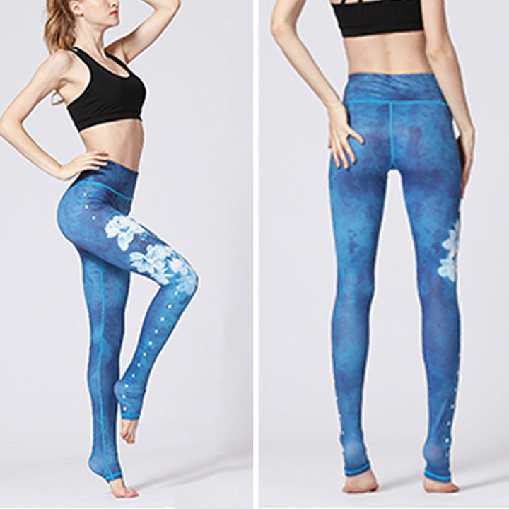 Buddha Stones Lotus Flower Floral Print Design Pants Sports Fitness Yoga Leggings Women's Yoga Pants - image 3