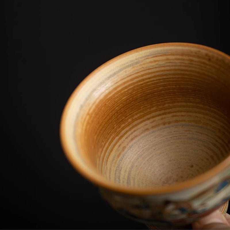 Buddha Stones Dunhuang Flying Apsaras Ceramic Gaiwan Sancai Teacup Kung Fu Tea Cup With Lid - image 6