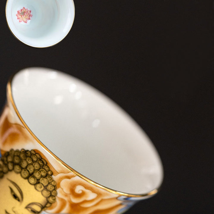 Buddha Stones Dunhuang Color Flying Apsaras Teacup Kung Fu Tea Cup - image 7