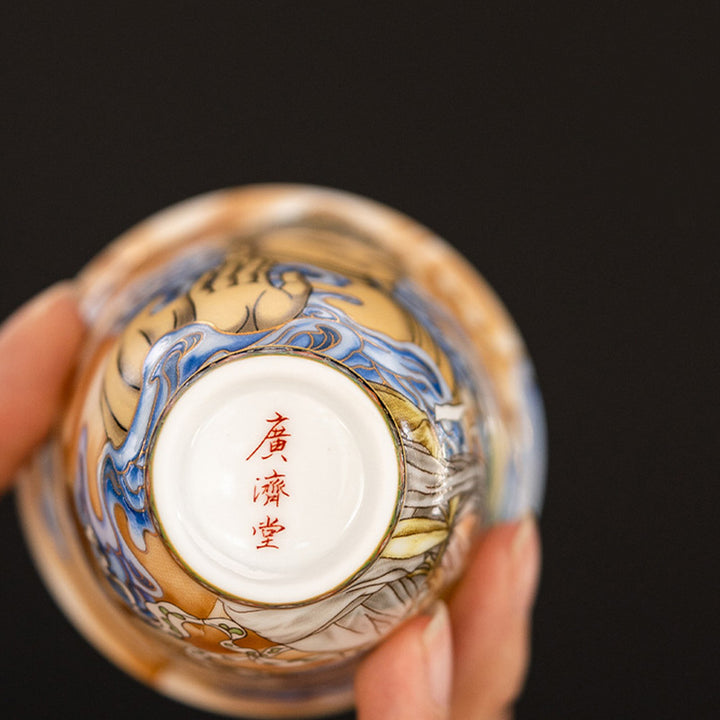 Buddha Stones Dunhuang Color Flying Apsaras Teacup Kung Fu Tea Cup - image 8