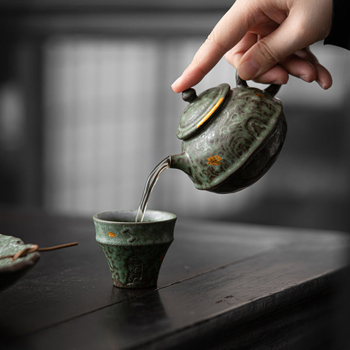 Buddha Stones Small Vintage Style Ceramic Teacup Kung Fu Tea Cup 50ml - image 6