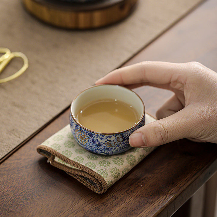 Buddha Stones Lotus Chrysanthemum Plum Blossom Flower Teacup Kung Fu Tea Cup Teapot - image 5
