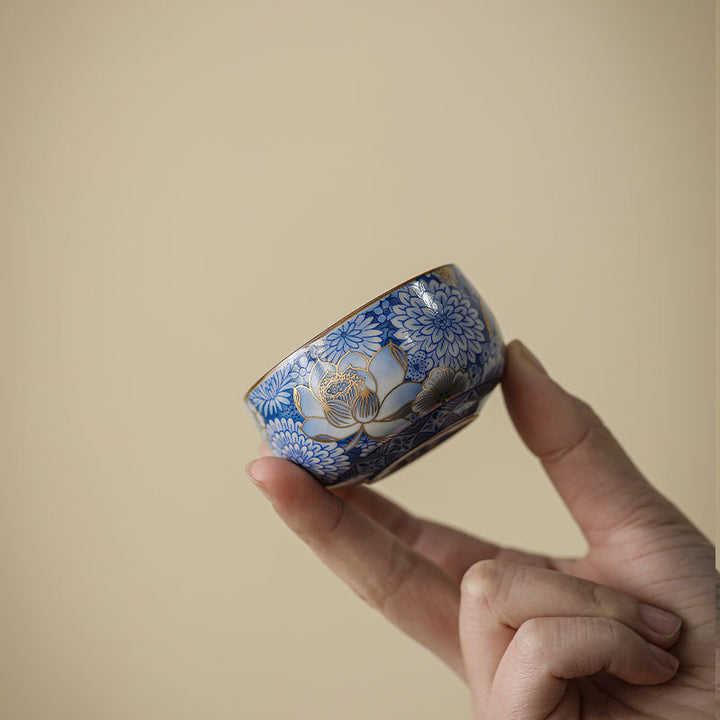 Buddha Stones Lotus Chrysanthemum Plum Blossom Flower Teacup Kung Fu Tea Cup Teapot - image 6