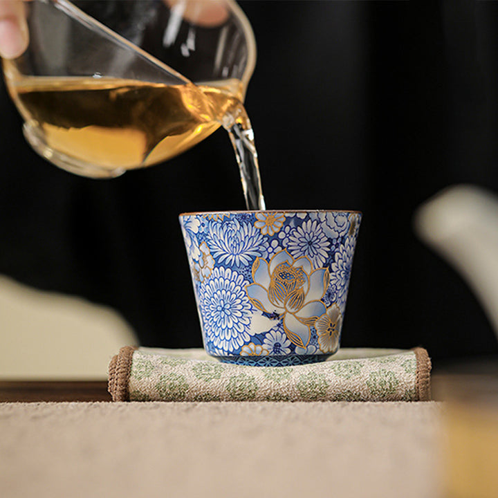 Buddha Stones Lotus Chrysanthemum Plum Blossom Flower Teacup Kung Fu Tea Cup Teapot - image 10